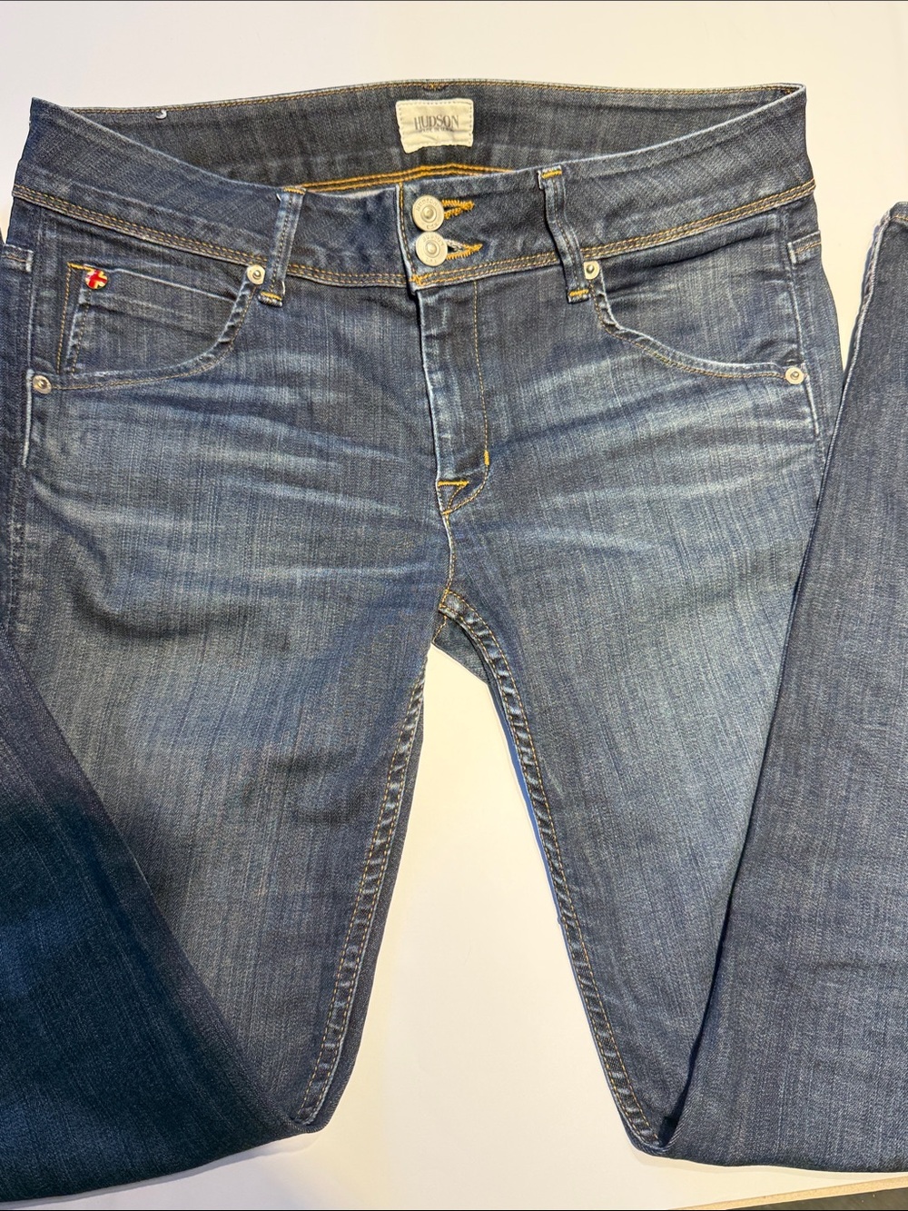 Hudson Collin Flap Mid Rise Skinny Jeans Sz 28 - Picture 10 of 17